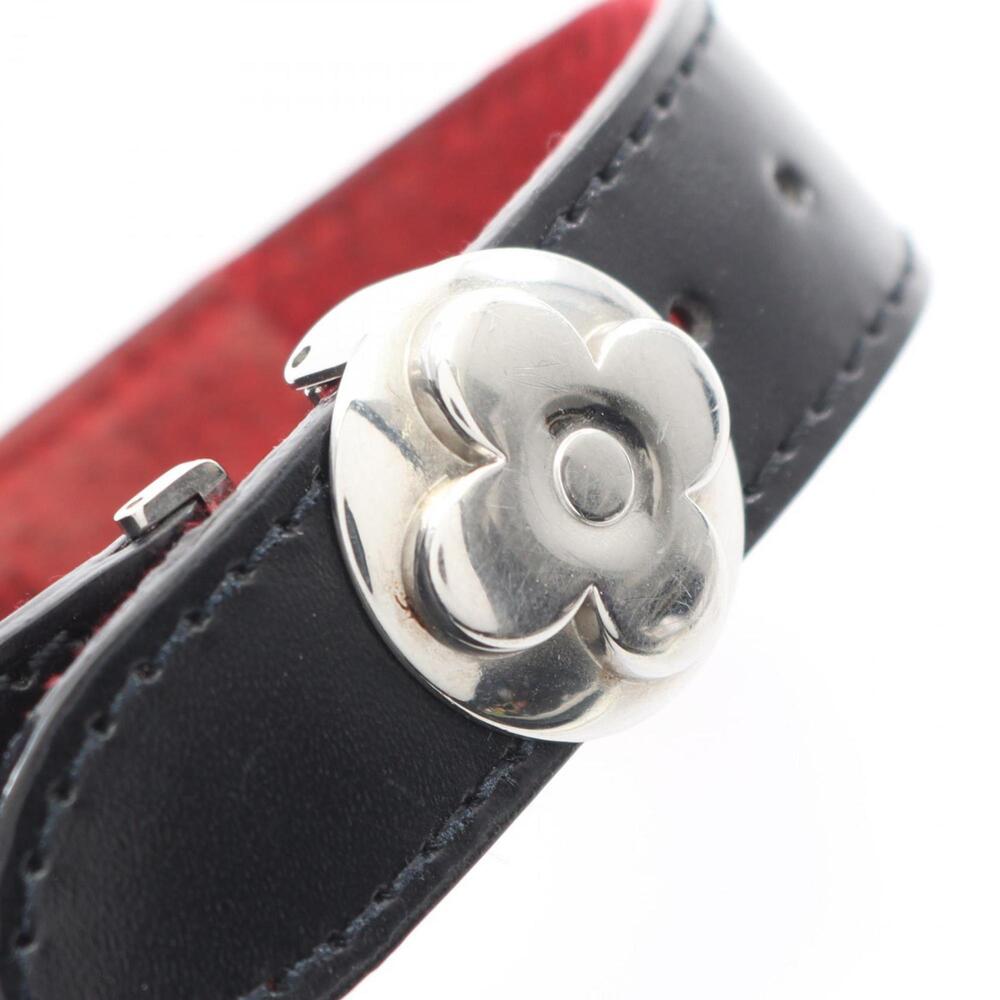 LOUIS VUITTON Black Leather Charm Bracelet - Picture 8 of 9